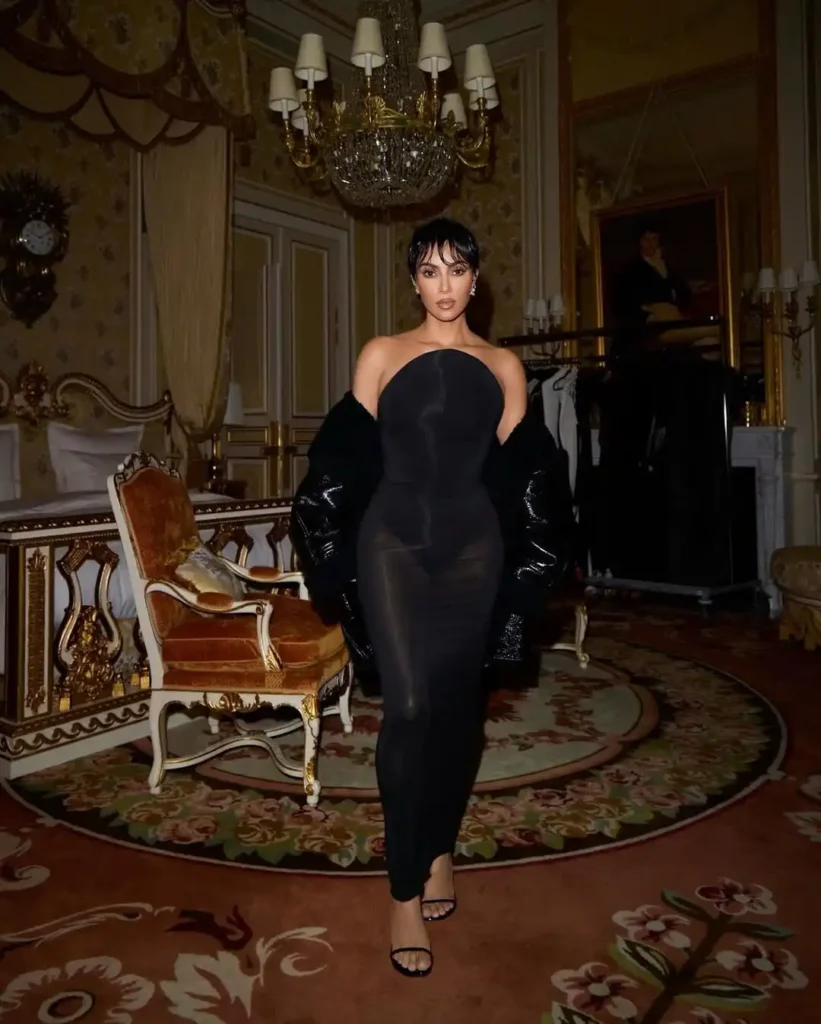 Kim Kardashian Channels Kris Jenner With Striking Pixie Cut at Paris Fashion Week 2